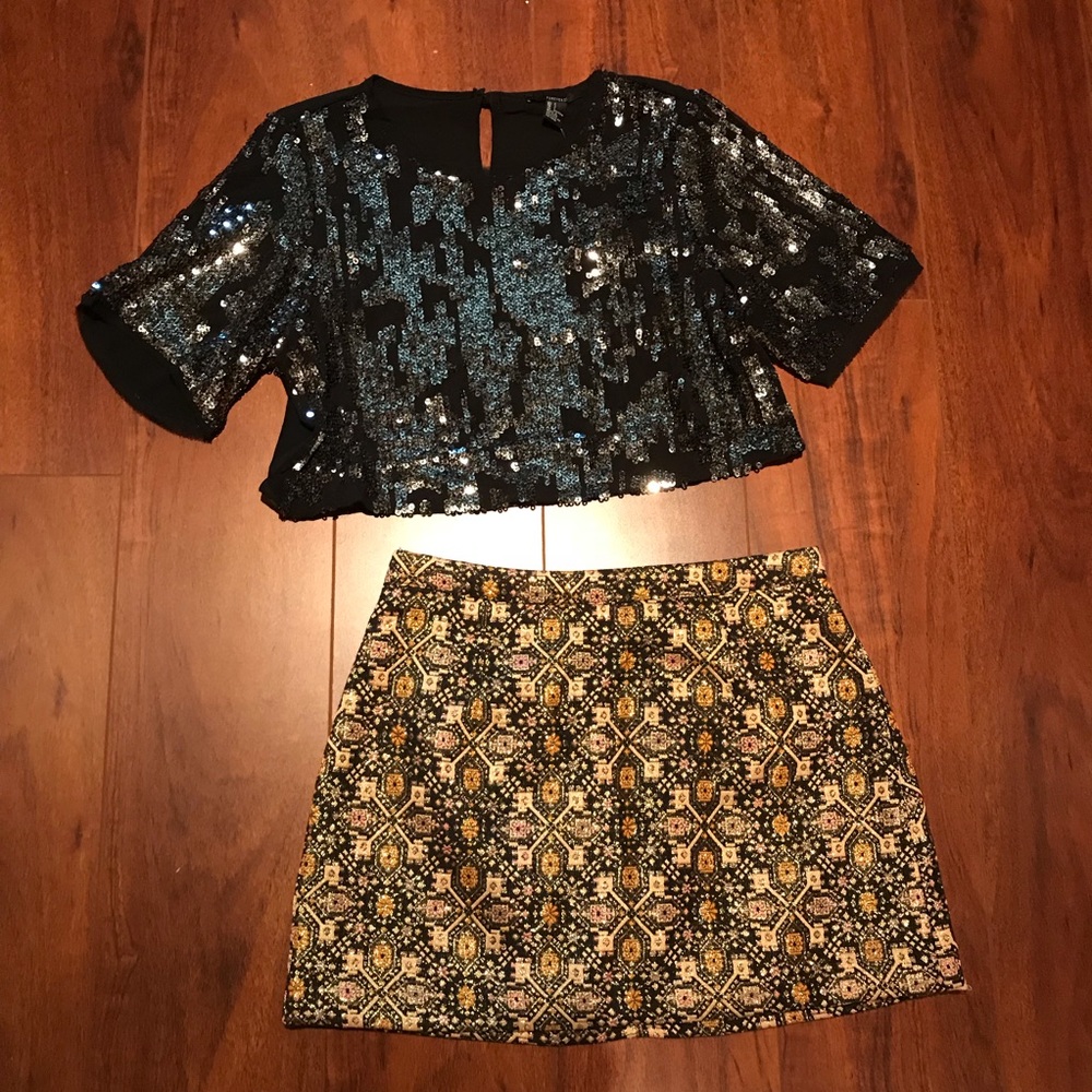 Sequin Crop Top